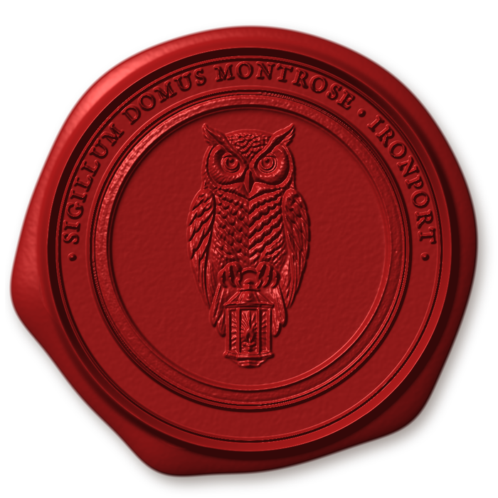 Wax impression of the seal of House Montrose