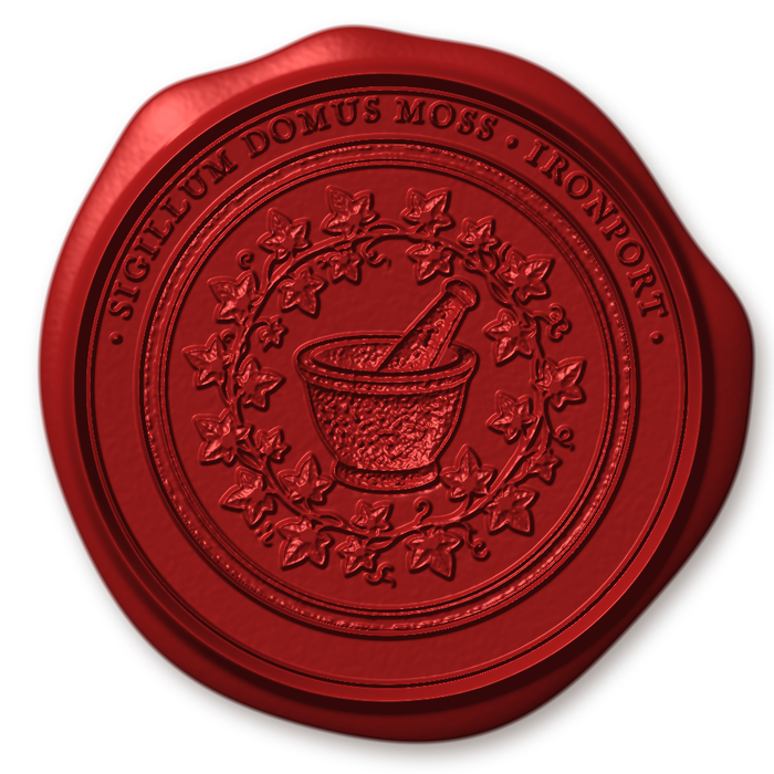 Wax impression of the seal of House Moss